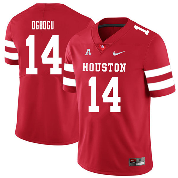 2018 Men #14 Ike Ogbogu Houston Cougars College Football Jerseys Sale-Red - Click Image to Close